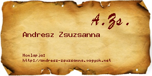 Andresz Zsuzsanna névjegykártya
