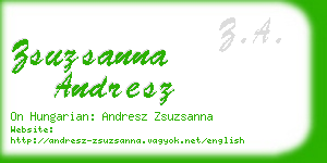 zsuzsanna andresz business card